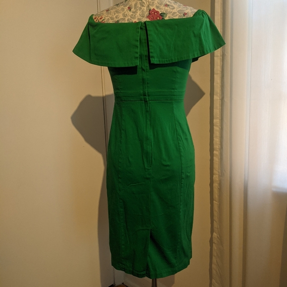 Green pencil dress size Small - Picture 4 of 8